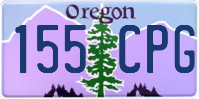 OR license plate 155CPG