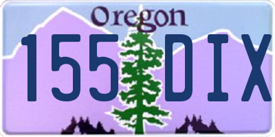 OR license plate 155DIX