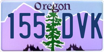 OR license plate 155DVK