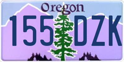 OR license plate 155DZK