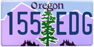 OR license plate 155EDG