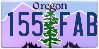 OR license plate 155FAB