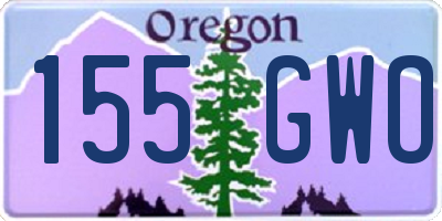 OR license plate 155GWO