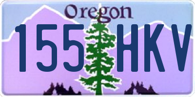 OR license plate 155HKV