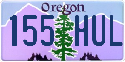 OR license plate 155HUL