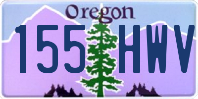 OR license plate 155HWV