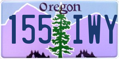 OR license plate 155IWY
