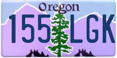 OR license plate 155LGK