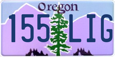 OR license plate 155LIG