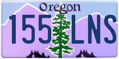 OR license plate 155LNS