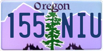 OR license plate 155NIU