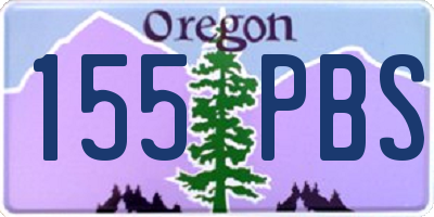 OR license plate 155PBS