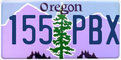 OR license plate 155PBX