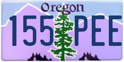 OR license plate 155PEE