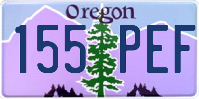 OR license plate 155PEF