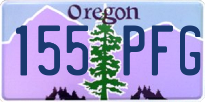 OR license plate 155PFG
