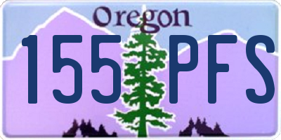 OR license plate 155PFS