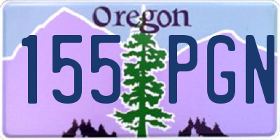 OR license plate 155PGN