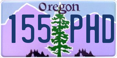 OR license plate 155PHD