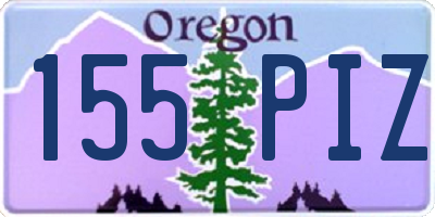 OR license plate 155PIZ