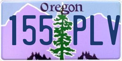 OR license plate 155PLV