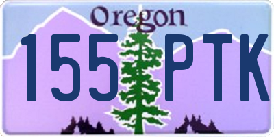 OR license plate 155PTK