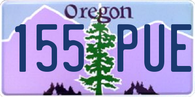 OR license plate 155PUE
