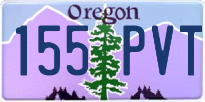OR license plate 155PVT