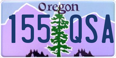 OR license plate 155QSA