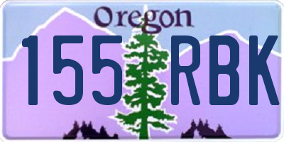 OR license plate 155RBK