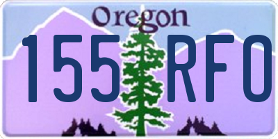OR license plate 155RFO