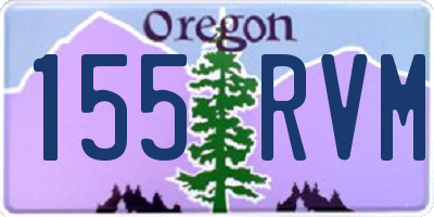 OR license plate 155RVM