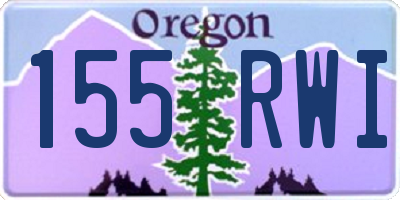 OR license plate 155RWI