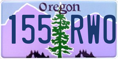 OR license plate 155RWO