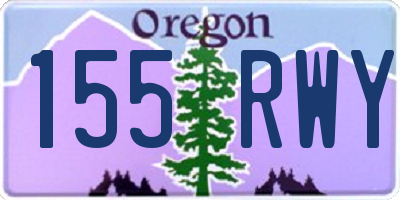 OR license plate 155RWY
