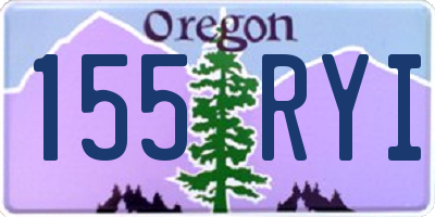 OR license plate 155RYI