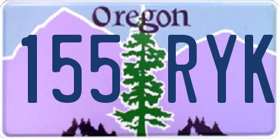 OR license plate 155RYK