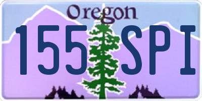 OR license plate 155SPI