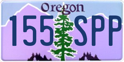 OR license plate 155SPP