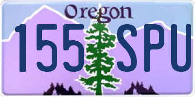 OR license plate 155SPU