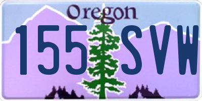 OR license plate 155SVW