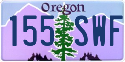 OR license plate 155SWF