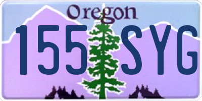 OR license plate 155SYG