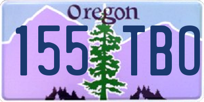 OR license plate 155TBO