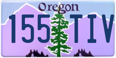 OR license plate 155TIV