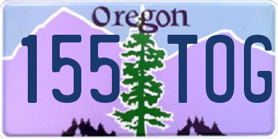 OR license plate 155TOG