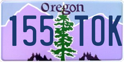 OR license plate 155TOK