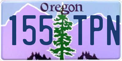 OR license plate 155TPN