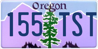 OR license plate 155TST