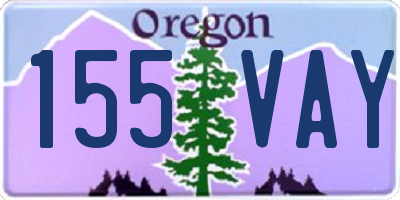 OR license plate 155VAY